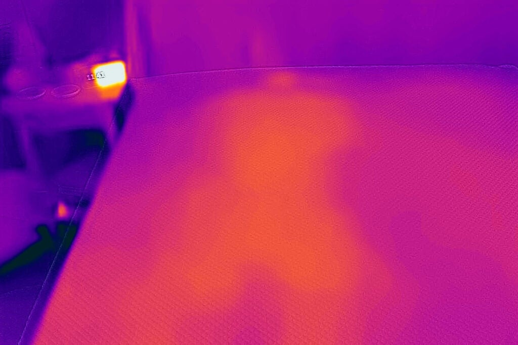 Carte thermique Simba Hybrid Pro après trois minutes