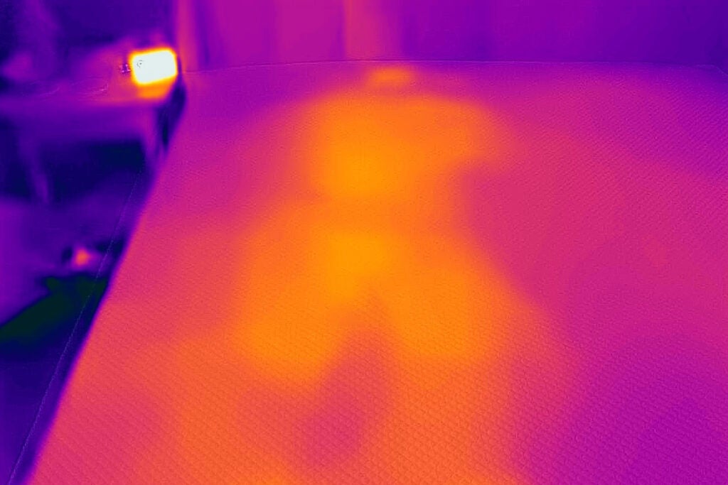 Carte thermique Simba Hybrid Pro après deux minutes