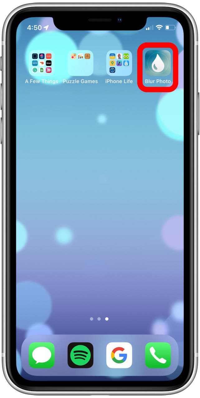 utiliser une application tierce pour flouter des parties de votre image