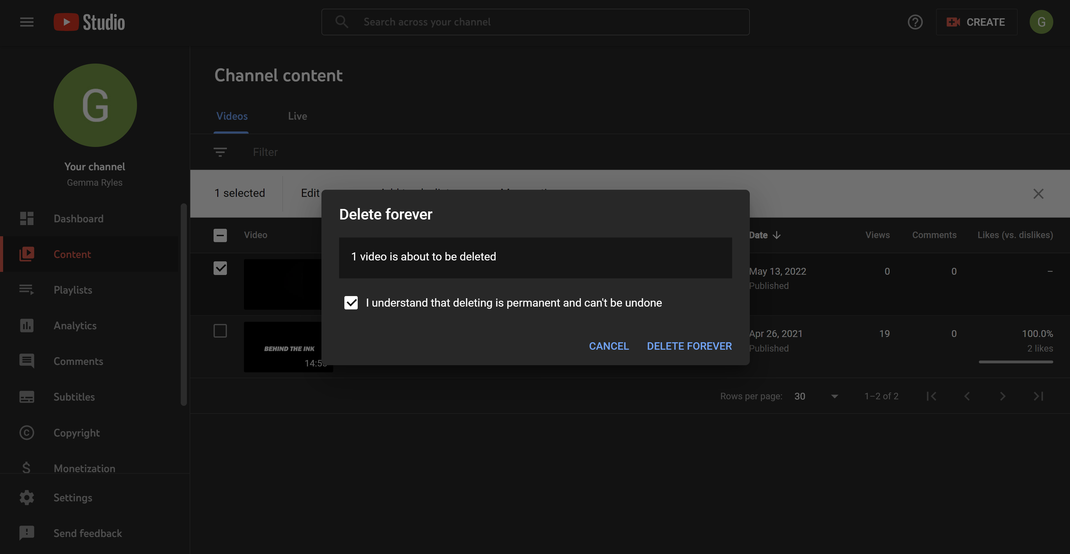 1652541378 198 Comment supprimer une video YouTube