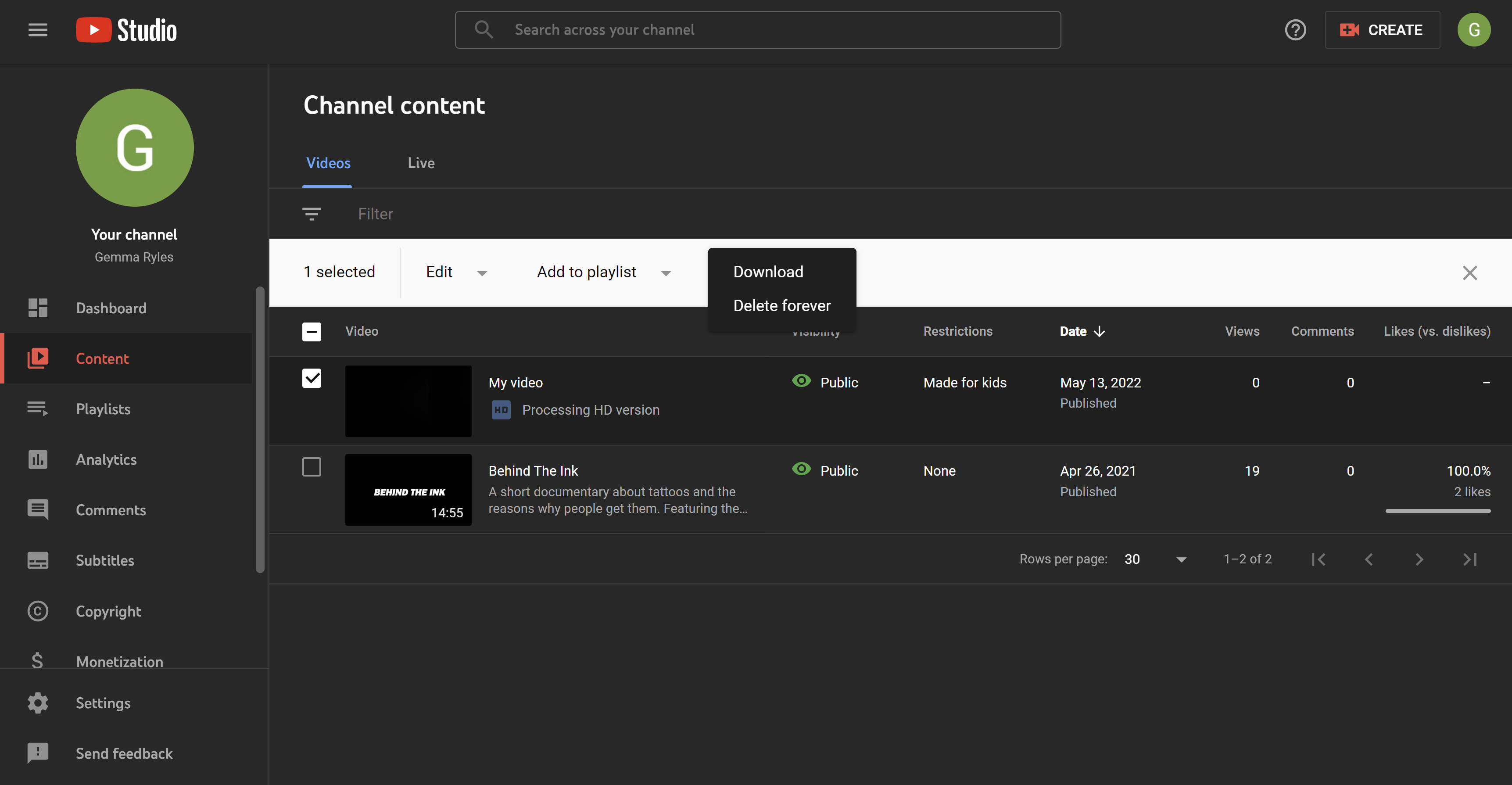 1652541378 357 Comment supprimer une video YouTube
