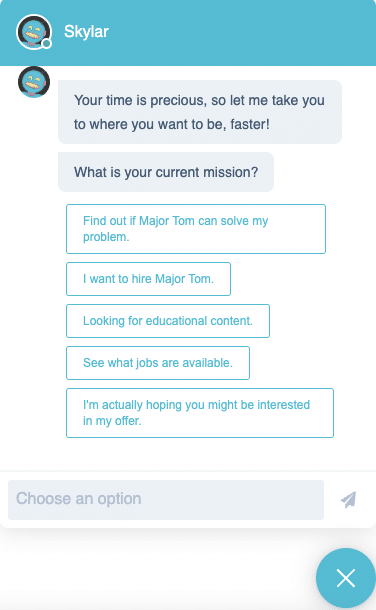 Chatbot Skylar Major Tom