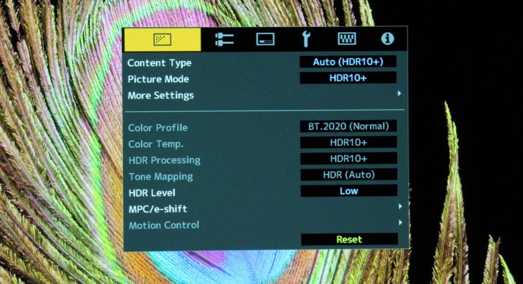 Menus JVC