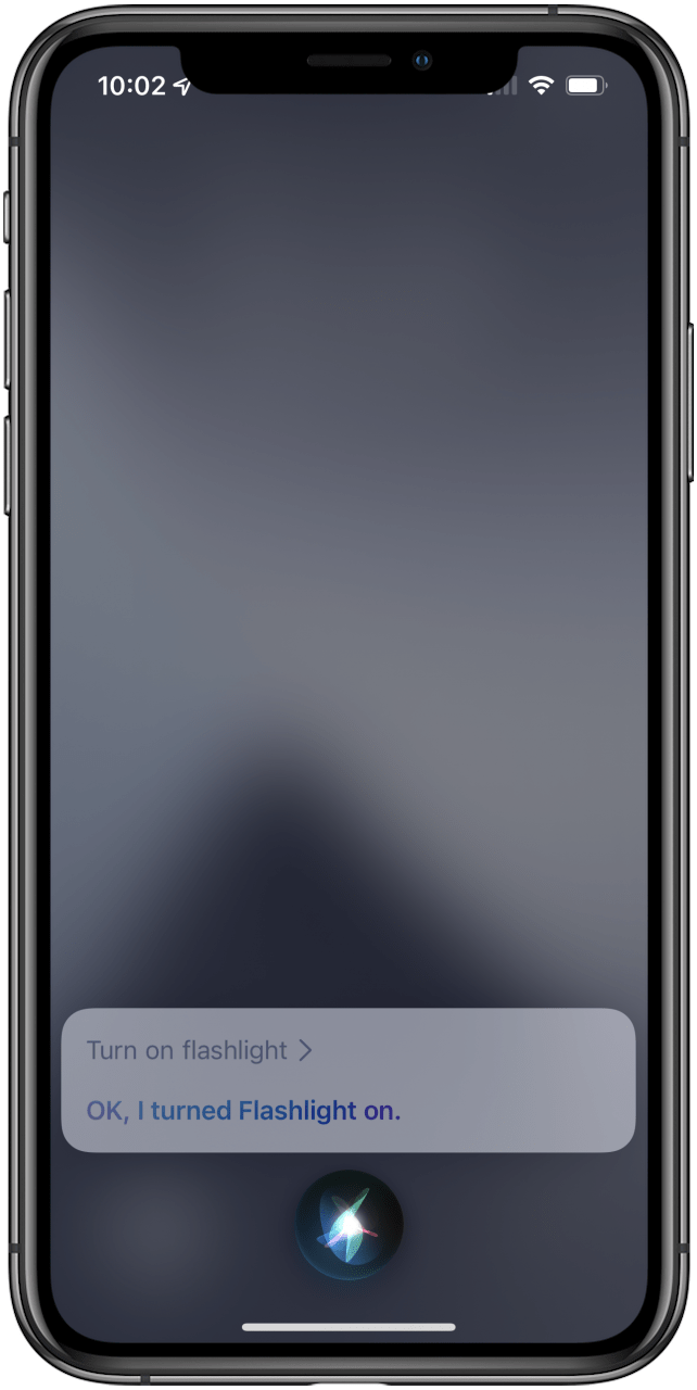 Écran de verrouillage avec message Siri disant