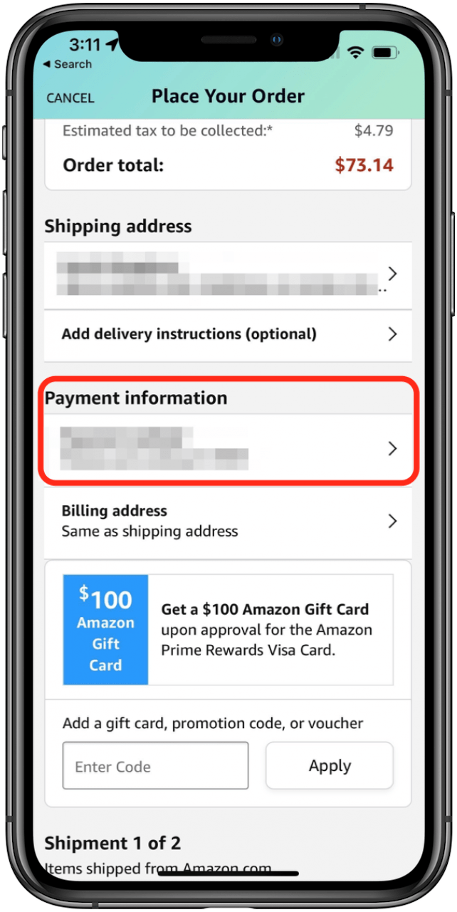 choisir le mode de paiement apple pay pour amazon