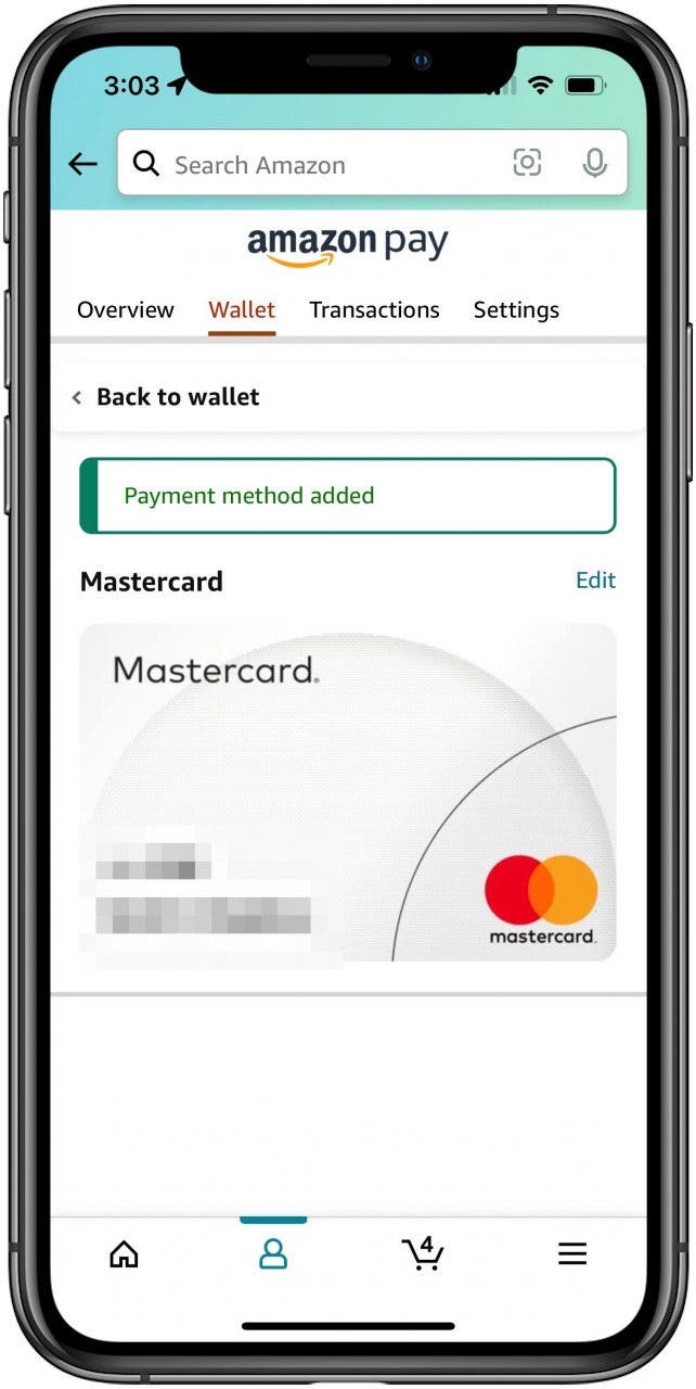 Amazon ajouter une carte de débit