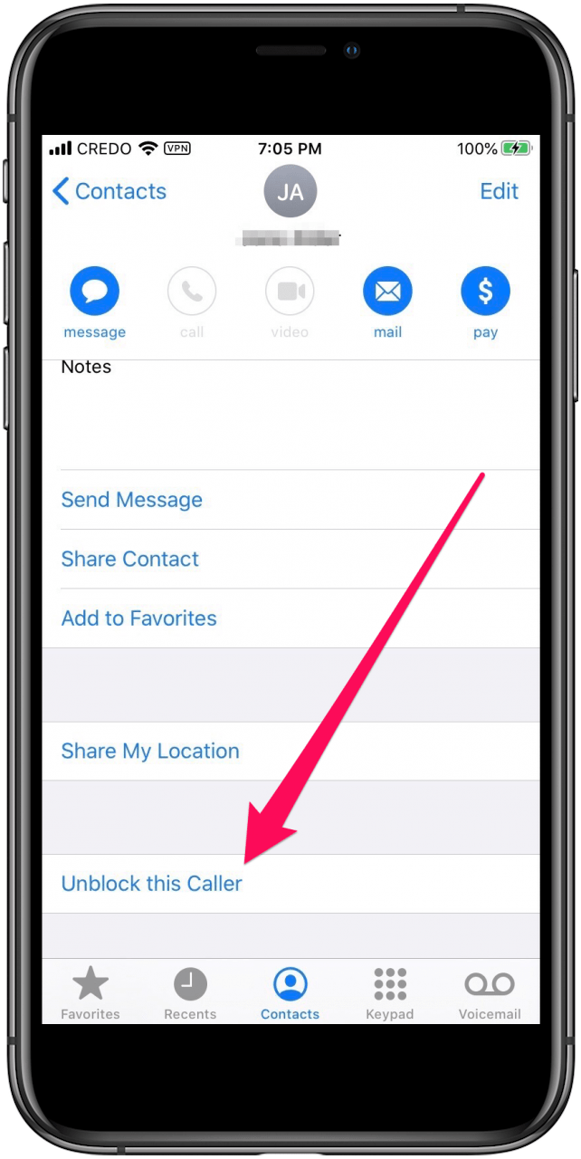 débloquer un appelant sur iphone