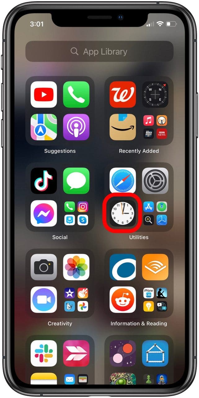 application horloge iphone