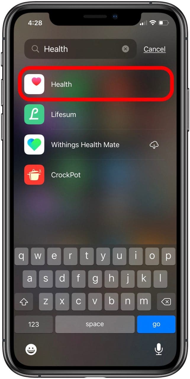 application iphone santé