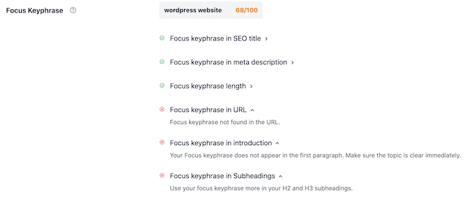 La check-list SEO du plugin AIOSEO La check-list SEO du plugin AIOSEO