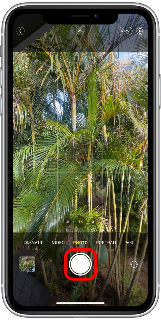 Bouton de l'obturateur iphone