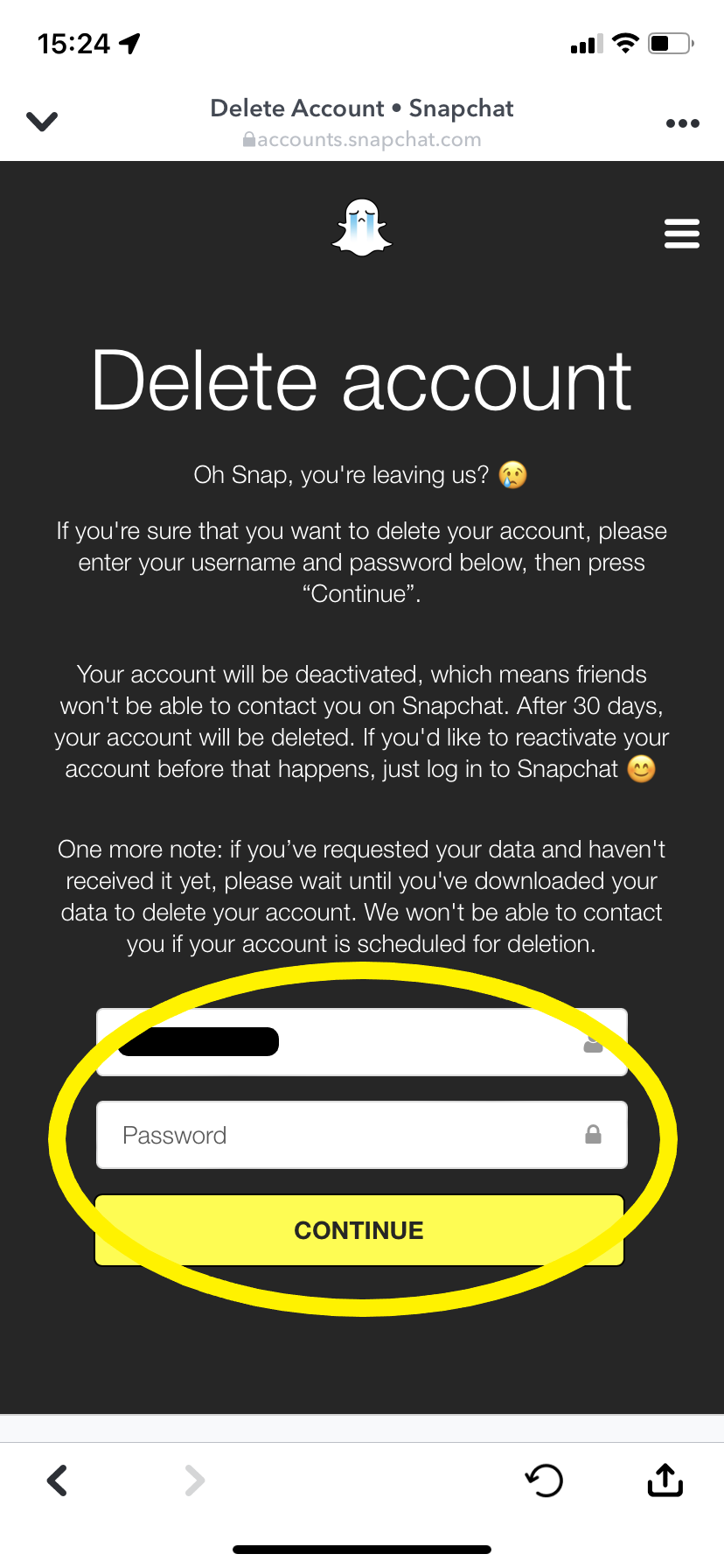 1653927853 600 Comment supprimer un compte Snapchat
