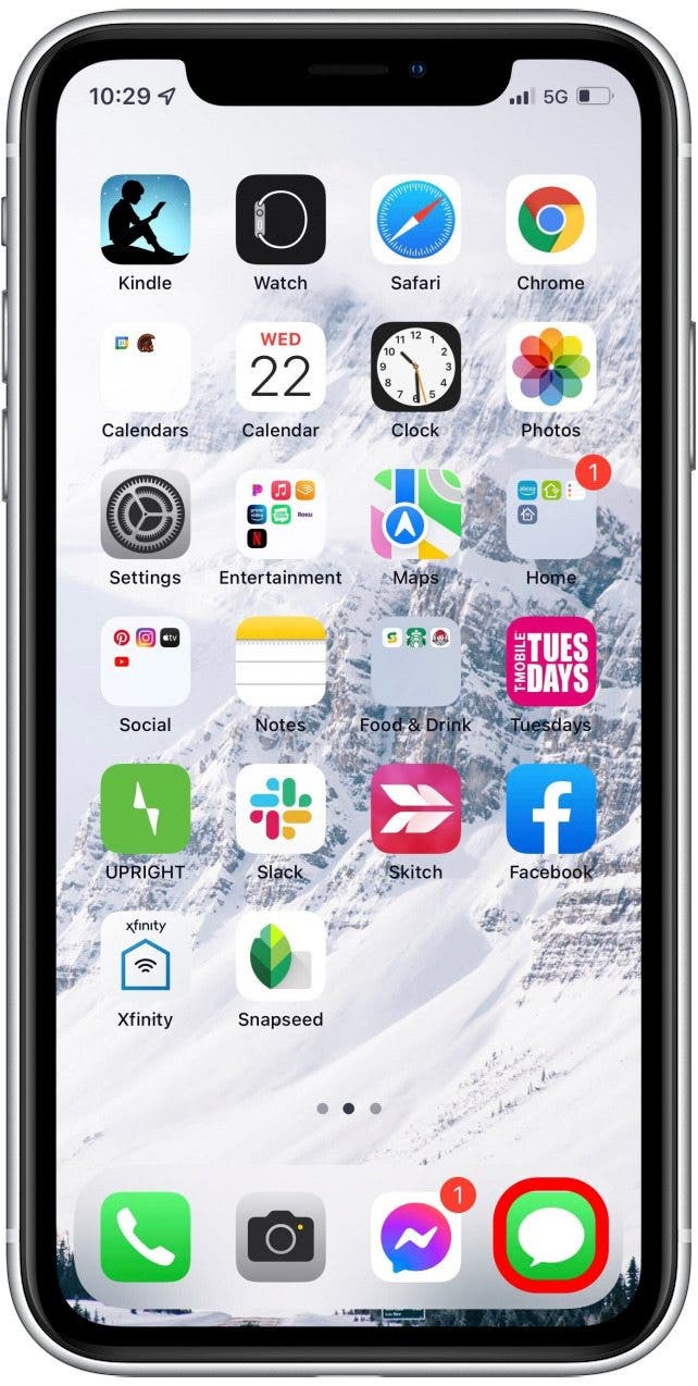 épingler les messages de contacts iPhone