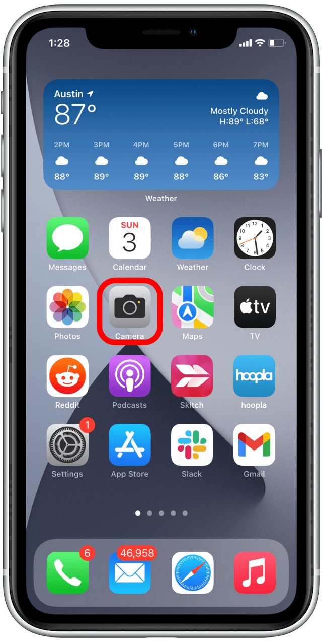 Application appareil photo