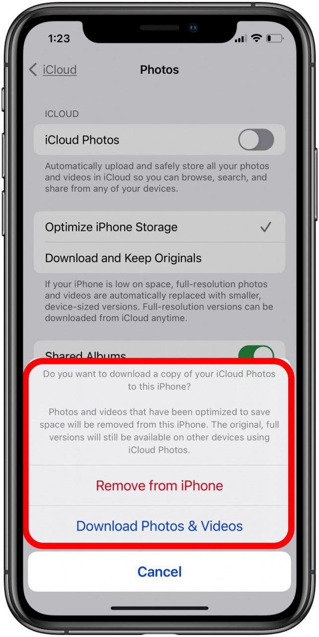 conserver les photos et les vidéos sur le téléphone ou les supprimer