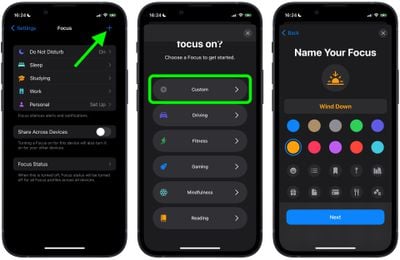 Mode de mise au point de l'écran de verrouillage 1link ios