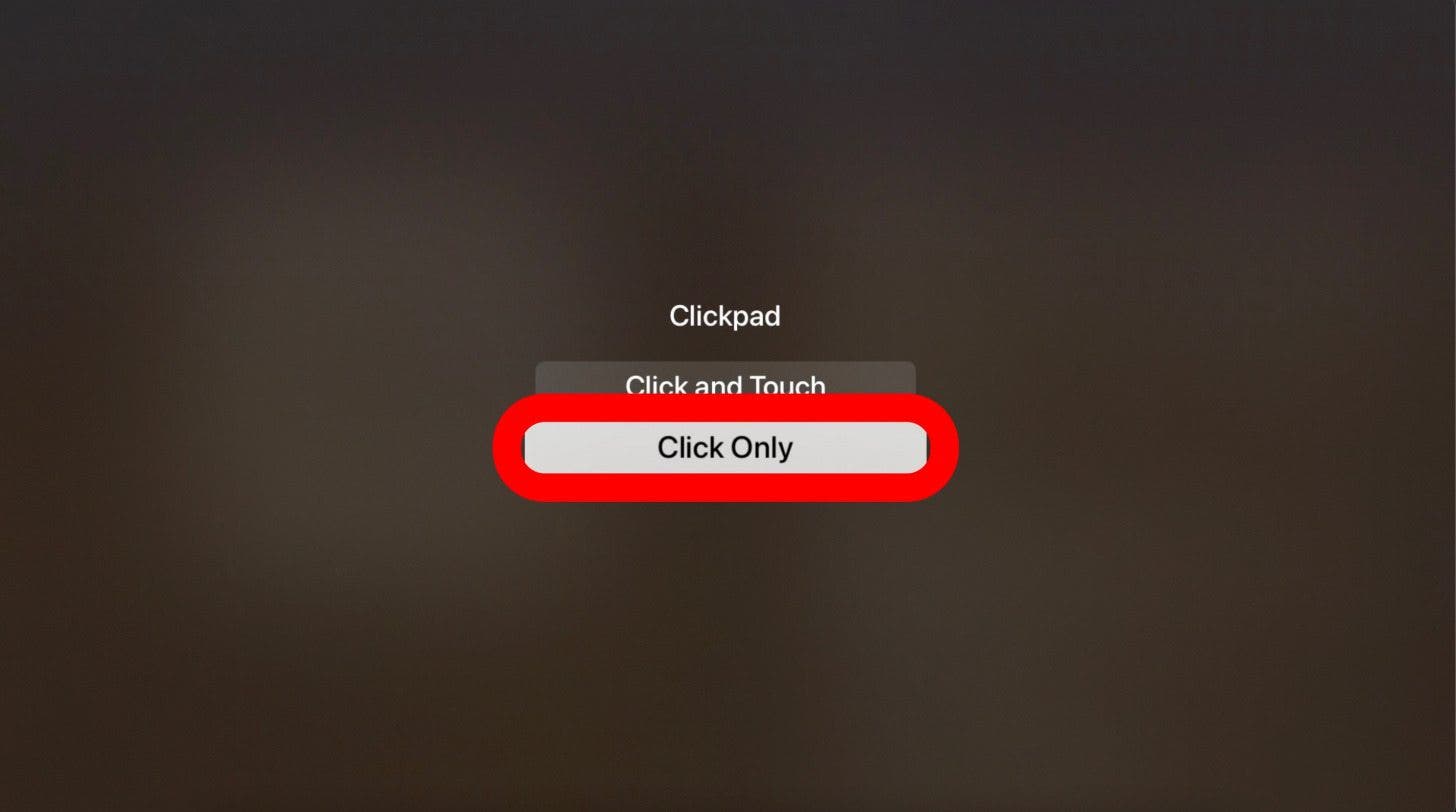 désactiver le toucher sur la télécommande siri
