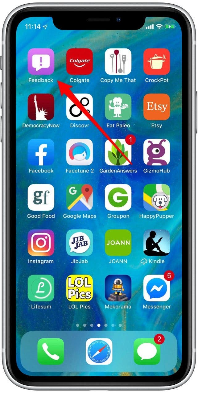 application de rétroaction bêta d'apple