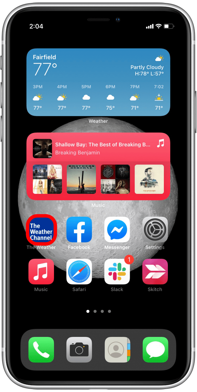 Appuyez et maintenez l'icône de l'application que vous souhaitez masquer des suggestions intelligentes