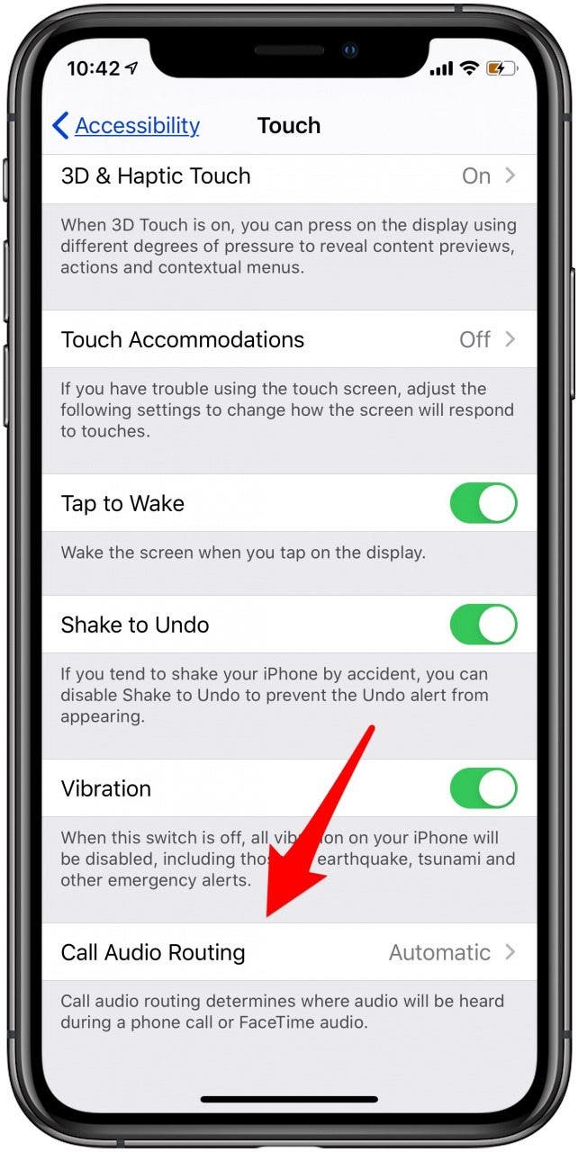 options de routage audio iphone