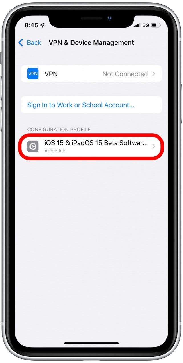Comment supprimer la version bêta d'iOS