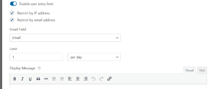 Configurer des restrictions de saisie de formulaire Configurer des restrictions de saisie de formulaire
