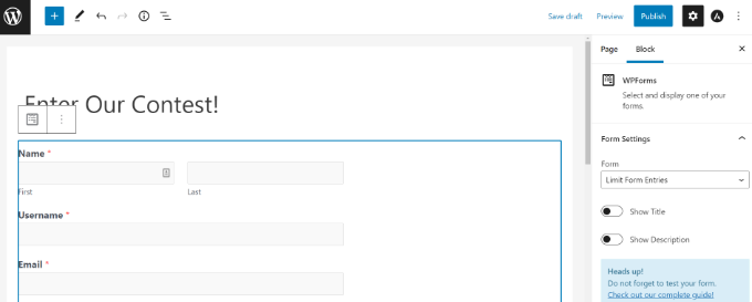 Prévisualisez votre formulaire et publiez Prévisualisez votre formulaire et publiez