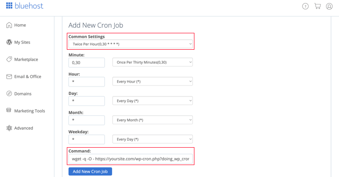 Créer une nouvelle tâche Cron dans cPanel Créer une nouvelle tâche Cron dans cPanel