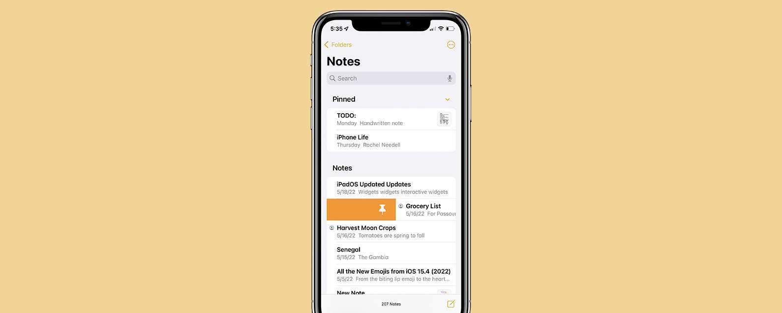 1656532572 Comment epingler une note en haut de votre liste de