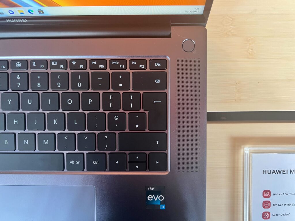 Le clavier de l'ordinateur portable