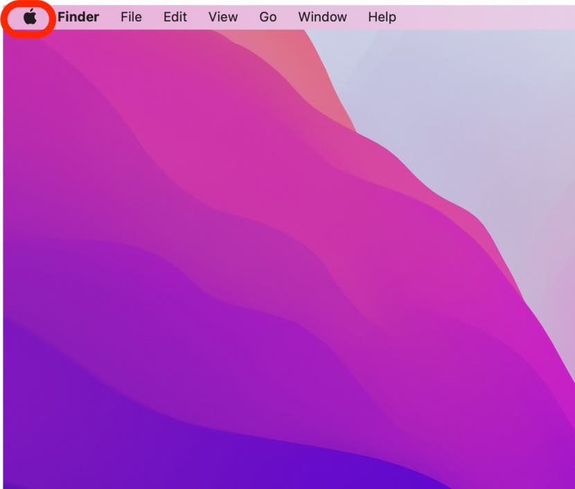 Changer l'image de profil Étape 1 - Menu Pomme