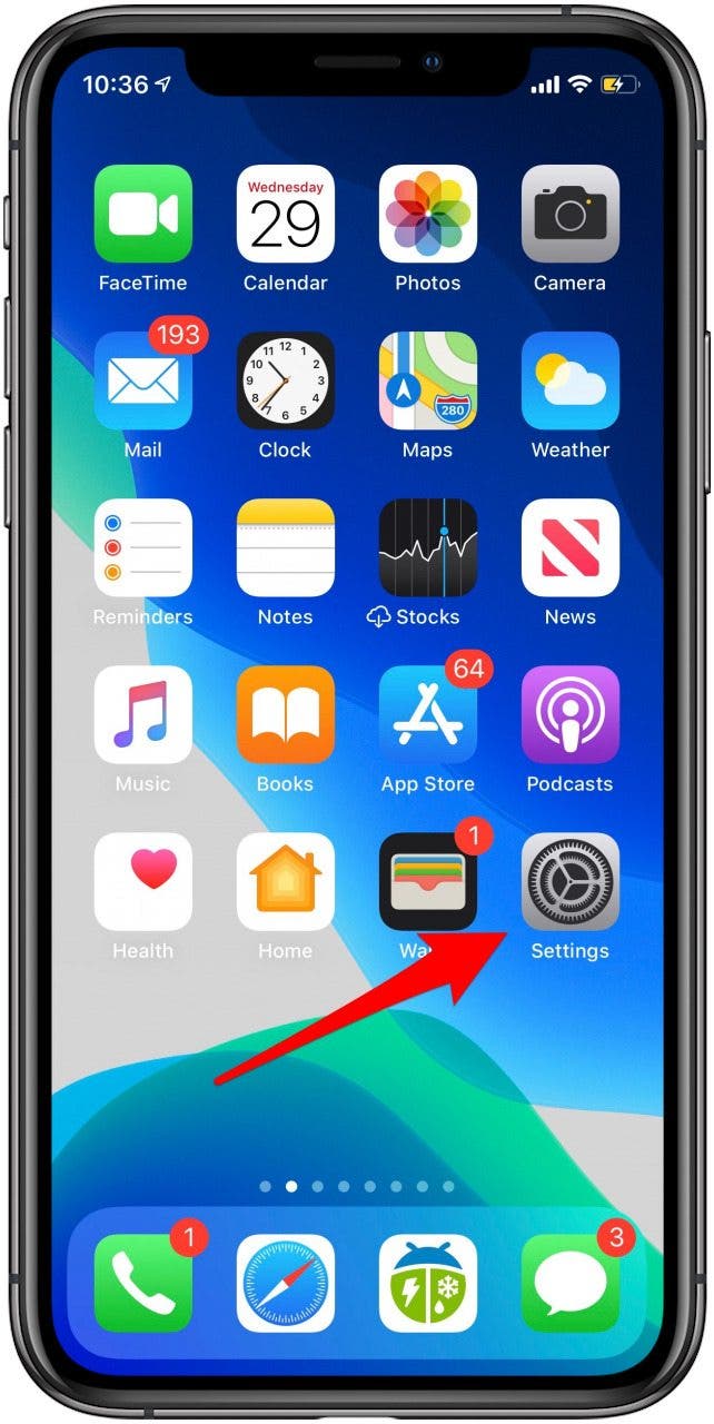 application de paramètres