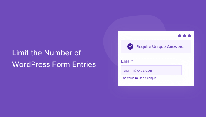 Comment limiter le nombre dentrees de formulaire WordPress