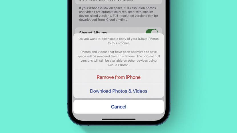 Comment supprimer des photos de liPhone mais pas de la