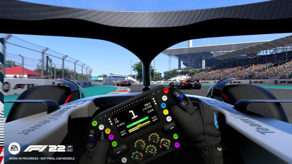 Vue de la voiture F1 22