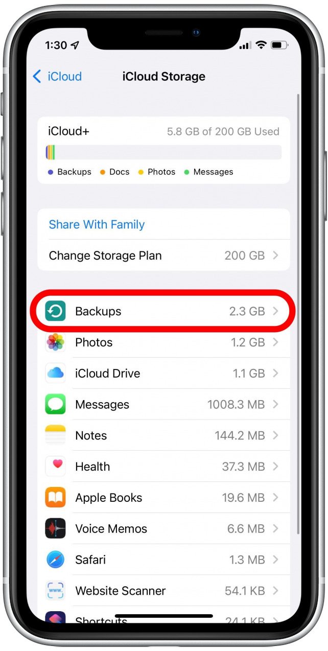 supprimer les anciennes sauvegardes iCloud