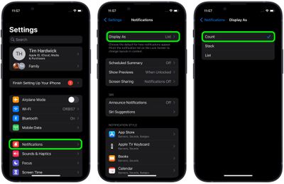 masquer les notifications ios