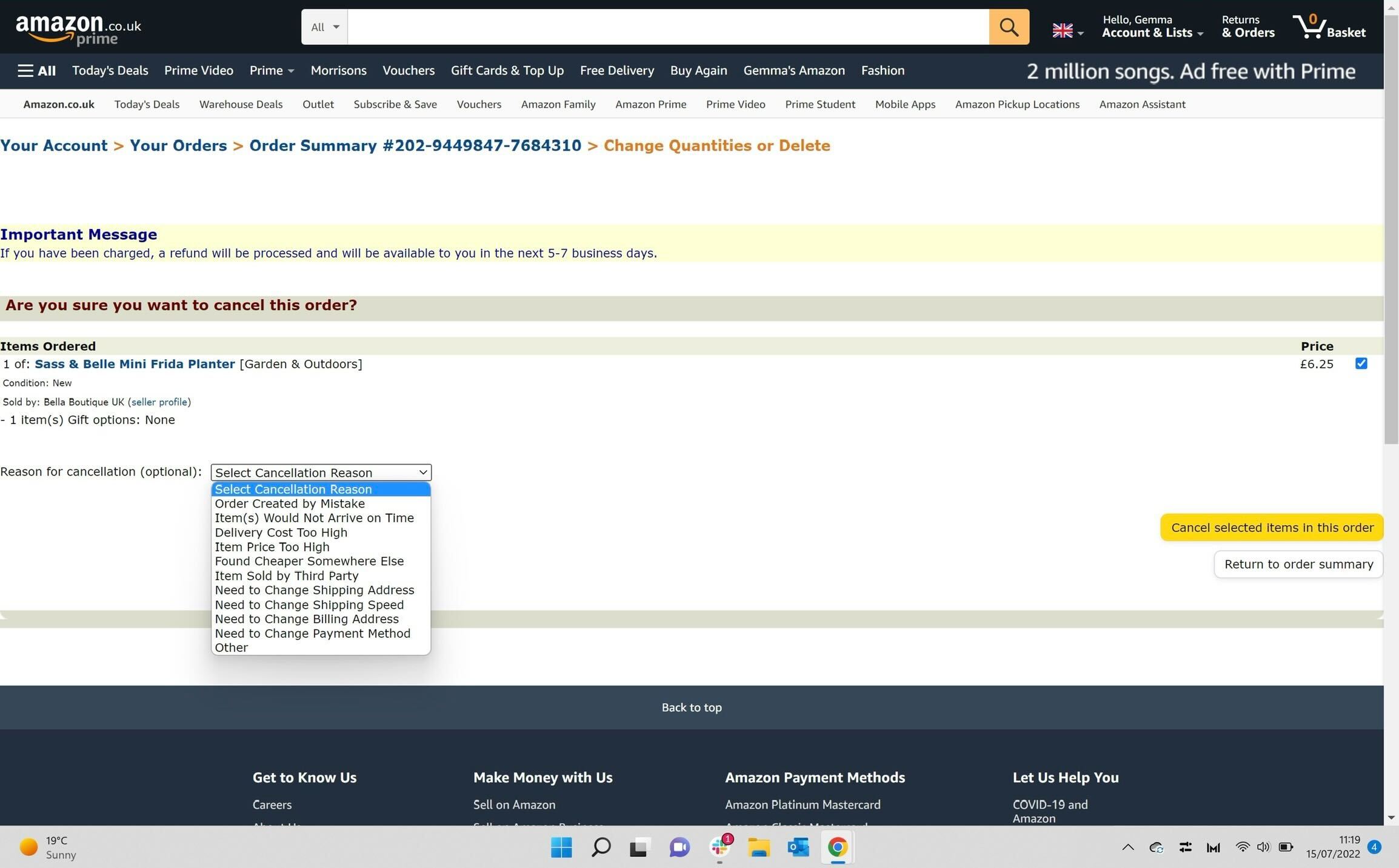 1657889771 295 Comment annuler une commande Amazon
