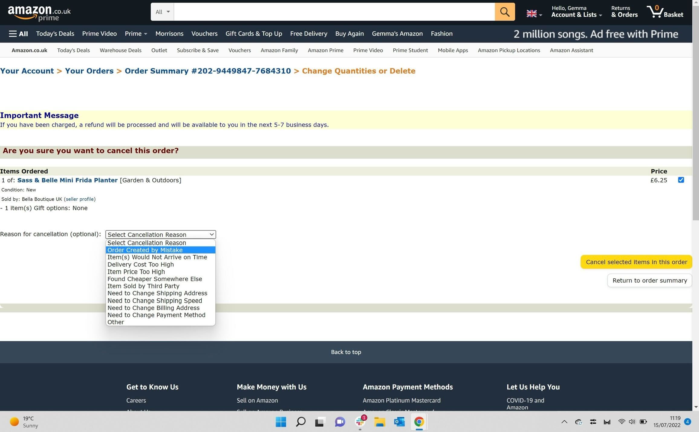 1657889771 946 Comment annuler une commande Amazon