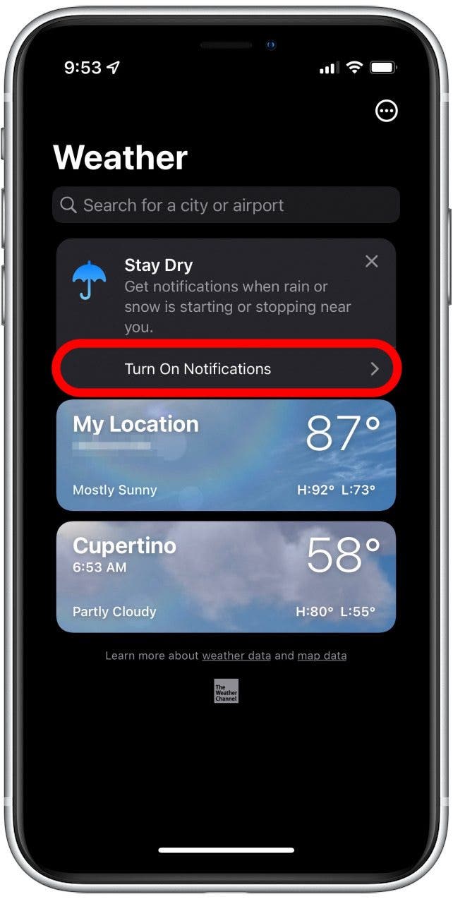 Appuyez sur Activer les notifications.