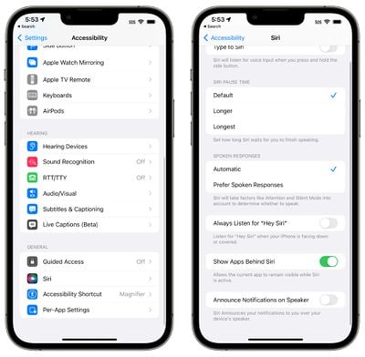 ios 16 siri accessibilité