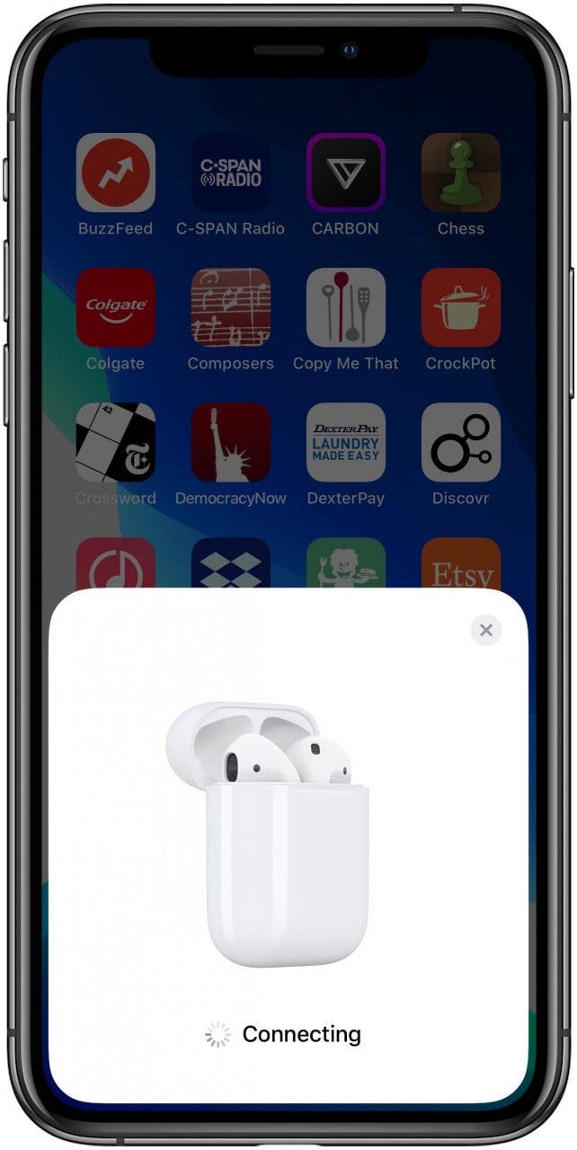 airpods se connectant