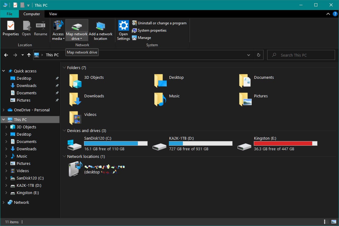 Comment mapper un lecteur reseau dans Windows 10