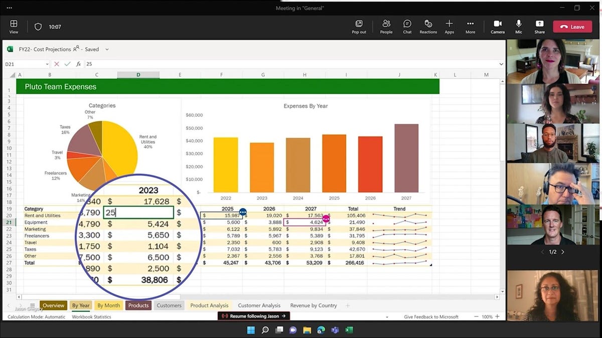 Microsoft Teams revele Excel Live pour la collaboration en temps