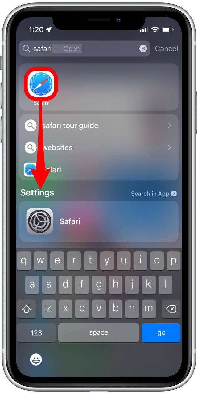 Appuyez longuement sur l'application, puis faites-la glisser vers le bas.