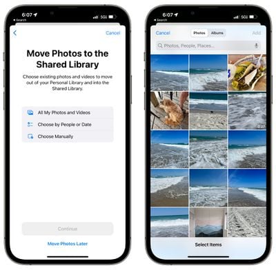 bibliothèque de photos partagée icloud ajouter des images