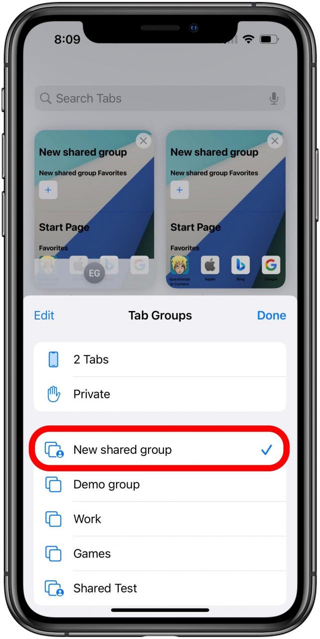 1659591125 695 Comment configurer et utiliser des groupes donglets partages dans Safari