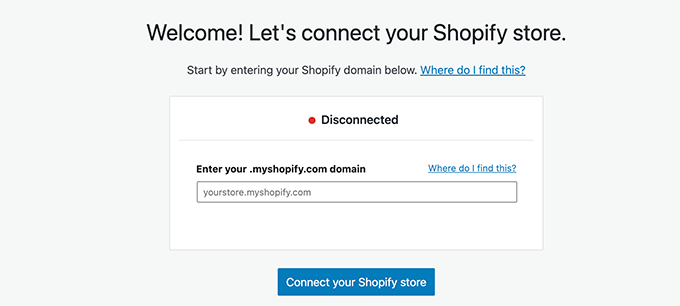 L'URL de votre boutique Shopify L'URL de votre boutique Shopify