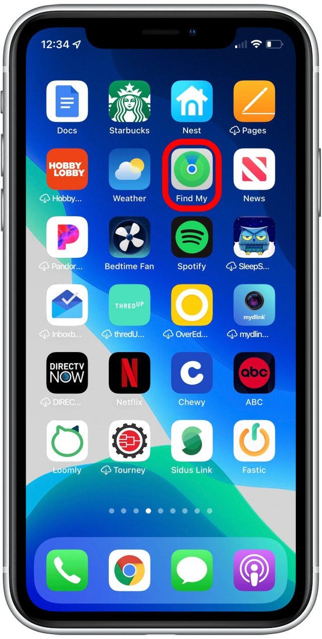 ouvrir trouver mon pour rechercher Apple Tag Tracker AirTag