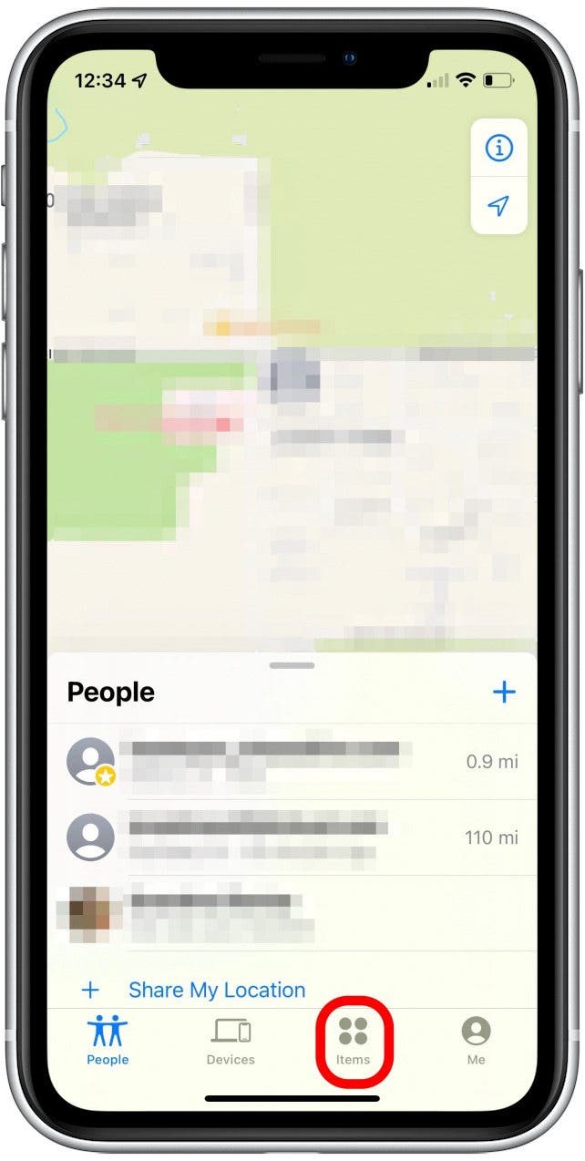 Trouver mon article pour localiser les AirTags iPhone